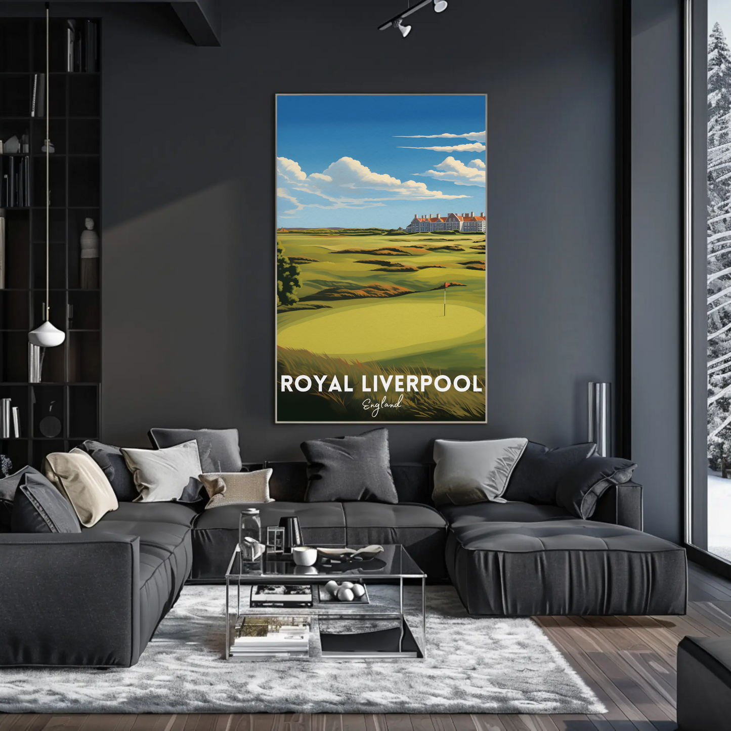 Royal Liverpool Golf Course Travel Poster