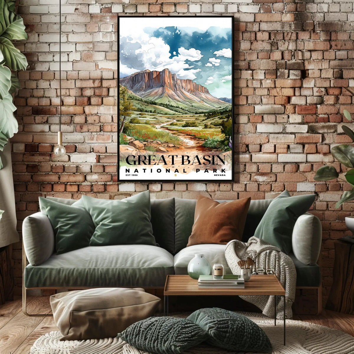 Great Basin Watercolor Wall Art Poster