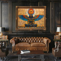 Ancient Egyptian Deity with Symbolic Wings Poster