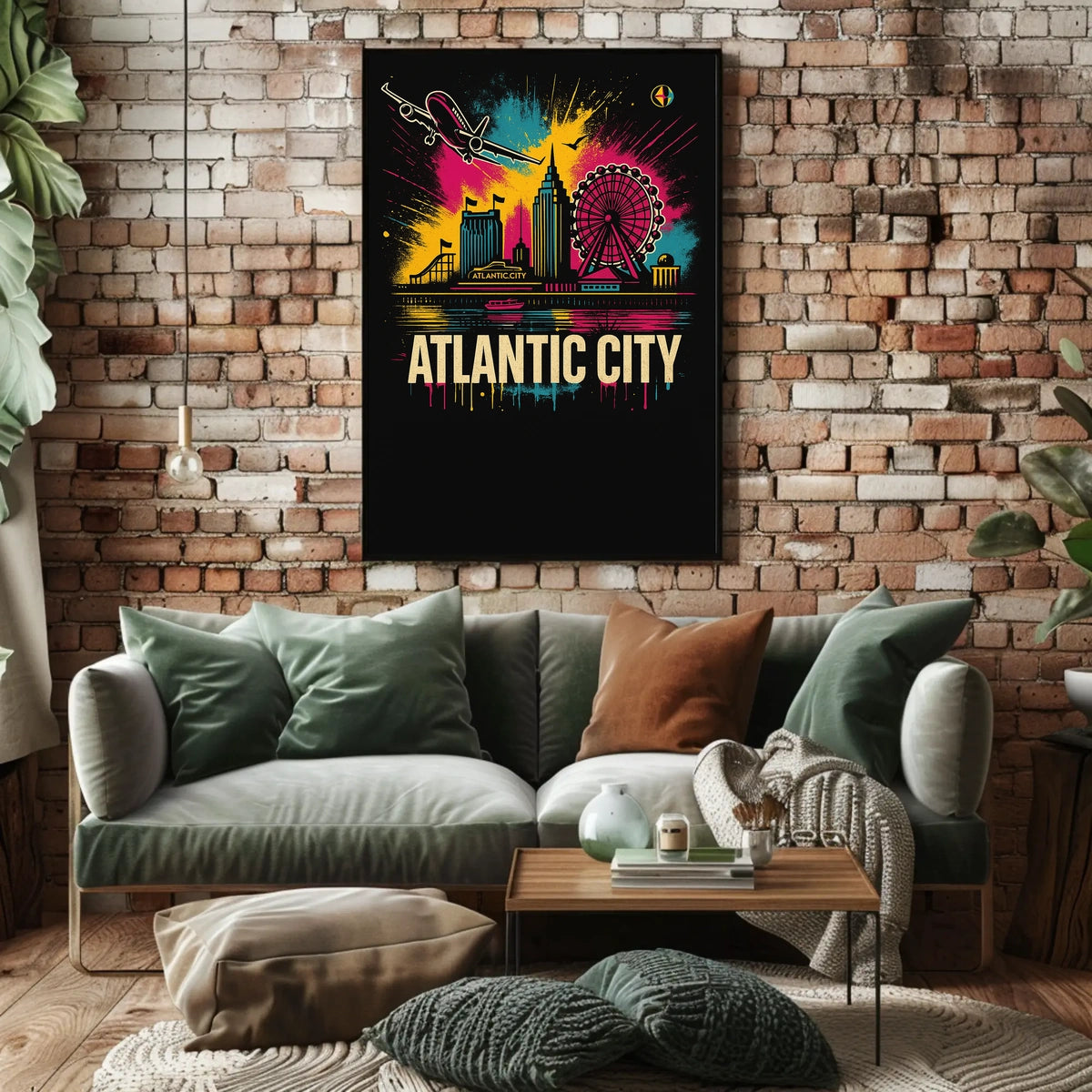 Atlantic City Skyline Poster