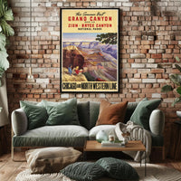 Grand Canyon Vintage Travel Poster Wall Art Print