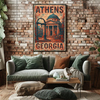 Athens Georgia Scenic Cityscape Wanderlust Inspired Historic Campus Vibrant Boutique Poster