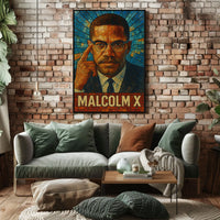 Malcolm X Iconic Leader Poster