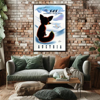 Vintage SAS Travel Poster: Explore Austria's Alpine Charm Travel Poster PosterGoat