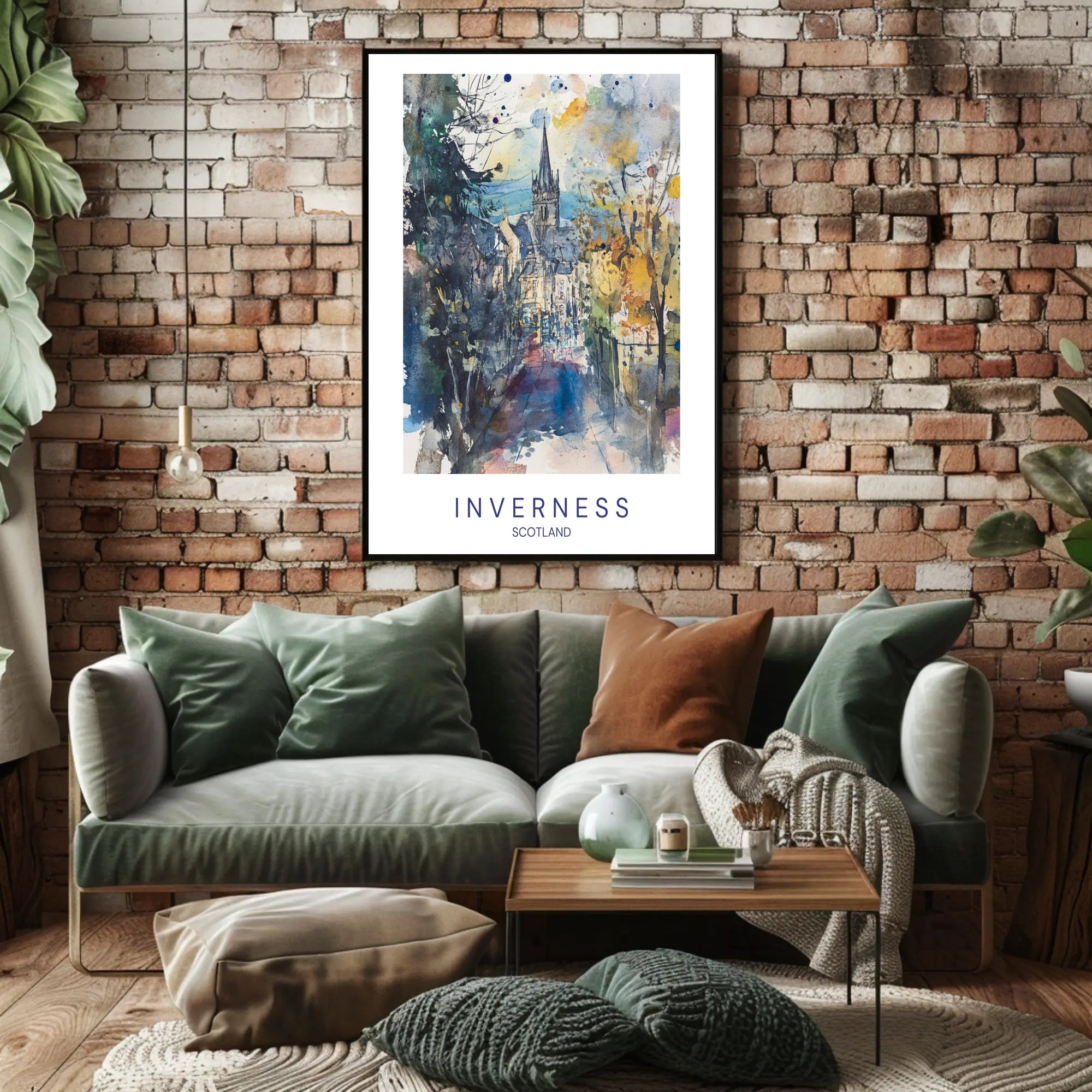 Inverness: A Watercolor Impression Poster PosterGoat