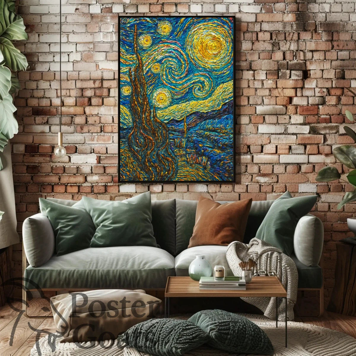 Starry Night Inspired Artistic Poster