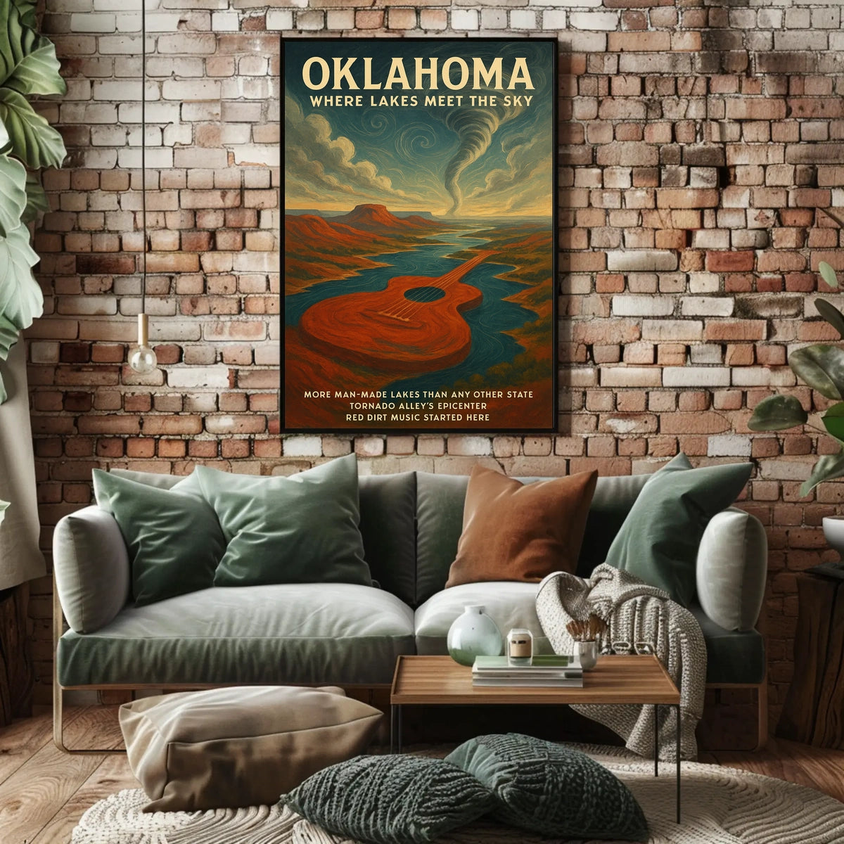 Oklahoma Where Lakes Meet The Sky Poster