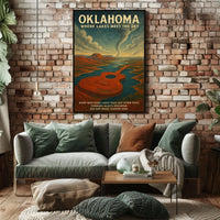 Oklahoma Where Lakes Meet The Sky Poster