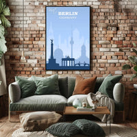 Berlin Skyline Art: Calm Travel Poster