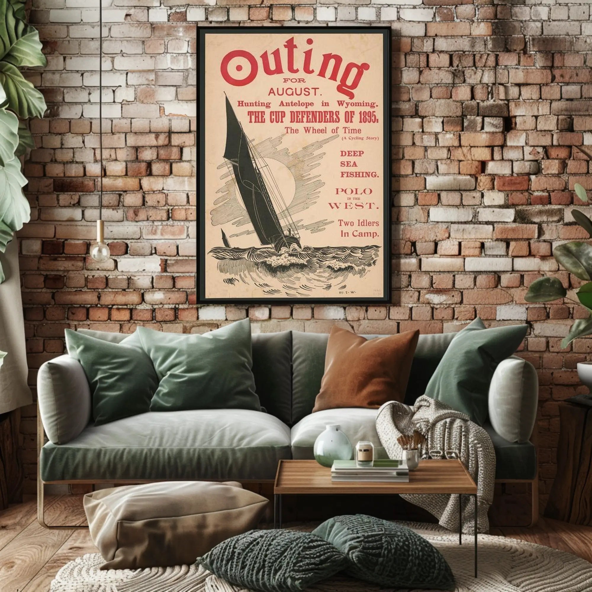 Outing Magazine August Issue Poster PosterGoat