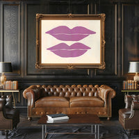 Purple Lips Art Poster