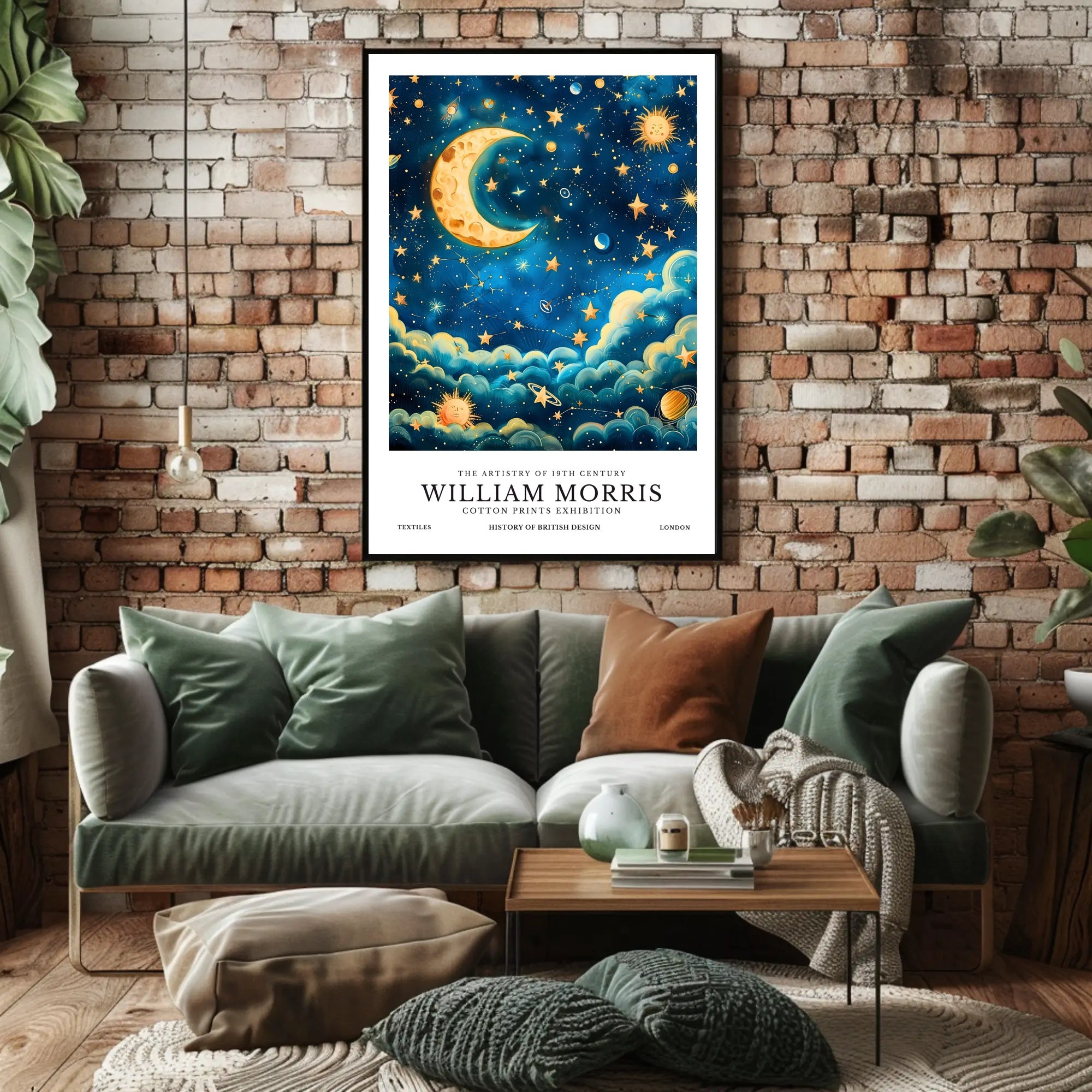 William Morris Cotton Prints Exhibition Poster