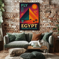 Egyptian Adventure Vibrant Pyramids Travel Poster PosterGoat