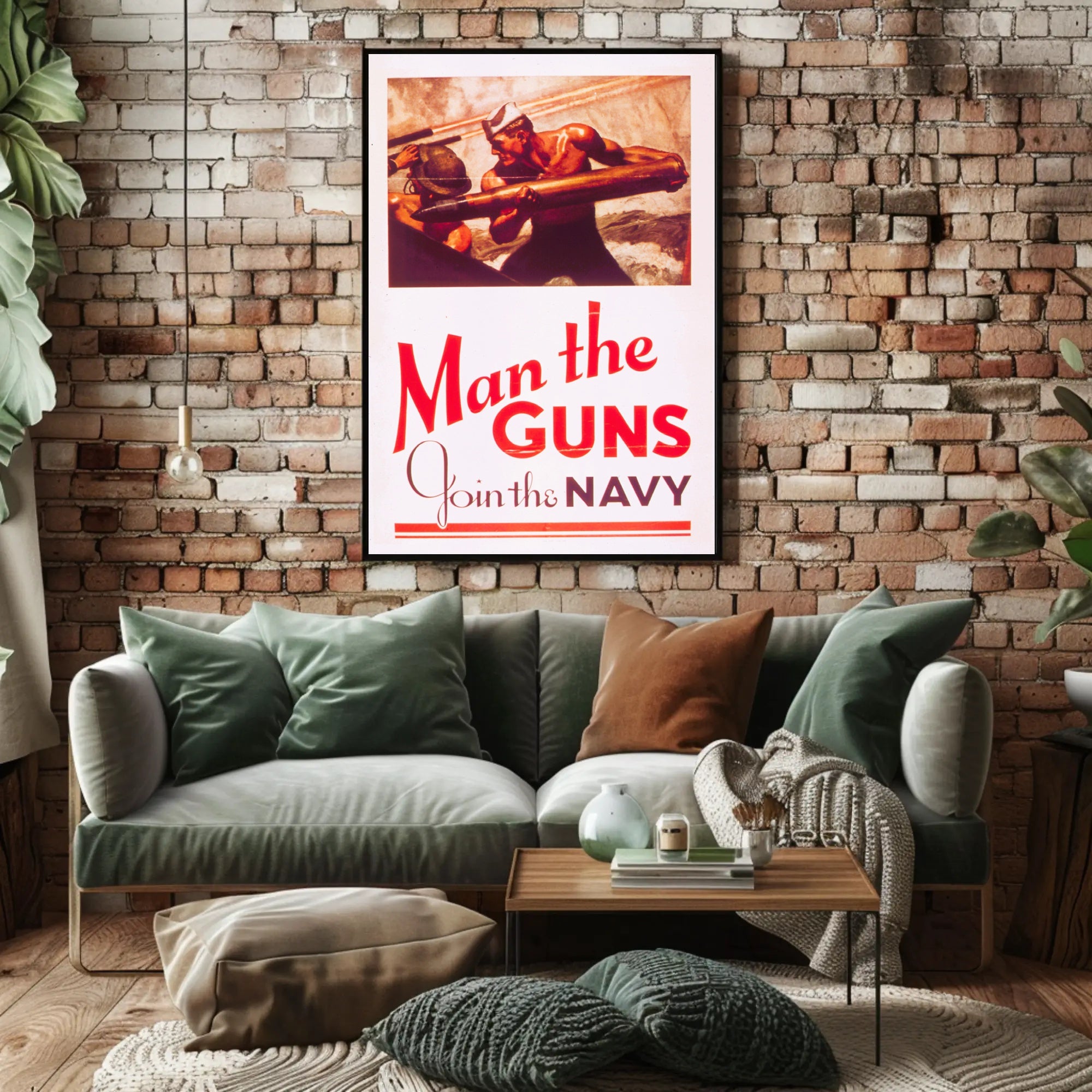 Navy Strength Propaganda: Vintage WWII Recruitment Poster