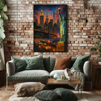 City of Dreams New York Skyline Poster