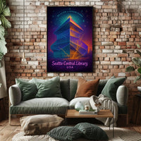 Seattle Central Library Beacon of Knowledge Poster