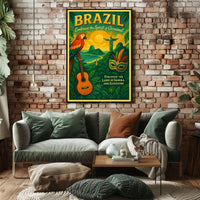 Brazilian Vibes Vintage Travel Poster