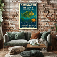 Combtooth Blenny Saltwater Fish Poster Art PosterGoat