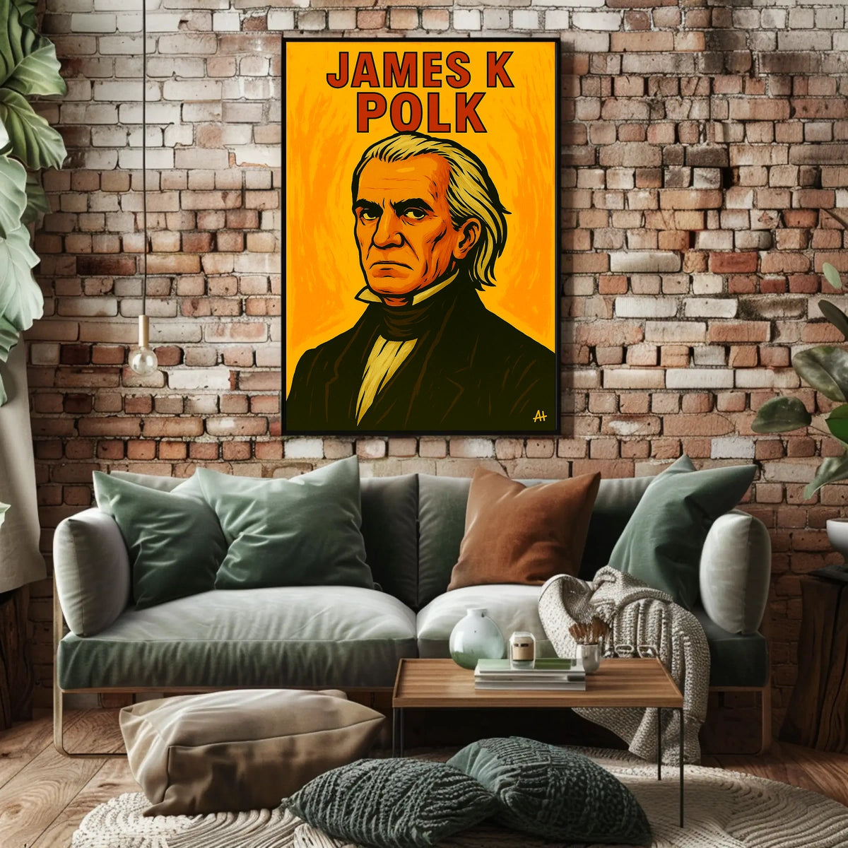 James Polk Vintage Scenic Decor Lovers Poster
