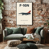 F-16N Fighter Jet Military Recruitment Poster PosterGoat