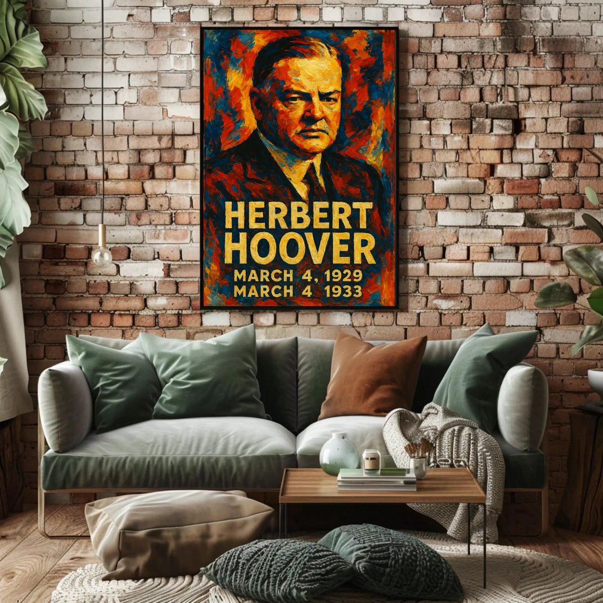 Herbert Hoover 31st President of the United States Glitch Hop Art Poster
