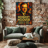 Herbert Hoover 31st President of the United States Glitch Hop Art Poster