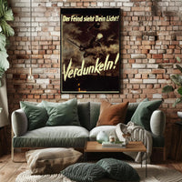 Der Feind Sieht Dein Licht Poster Art Print for Home Decor and Wall Art PosterGoat