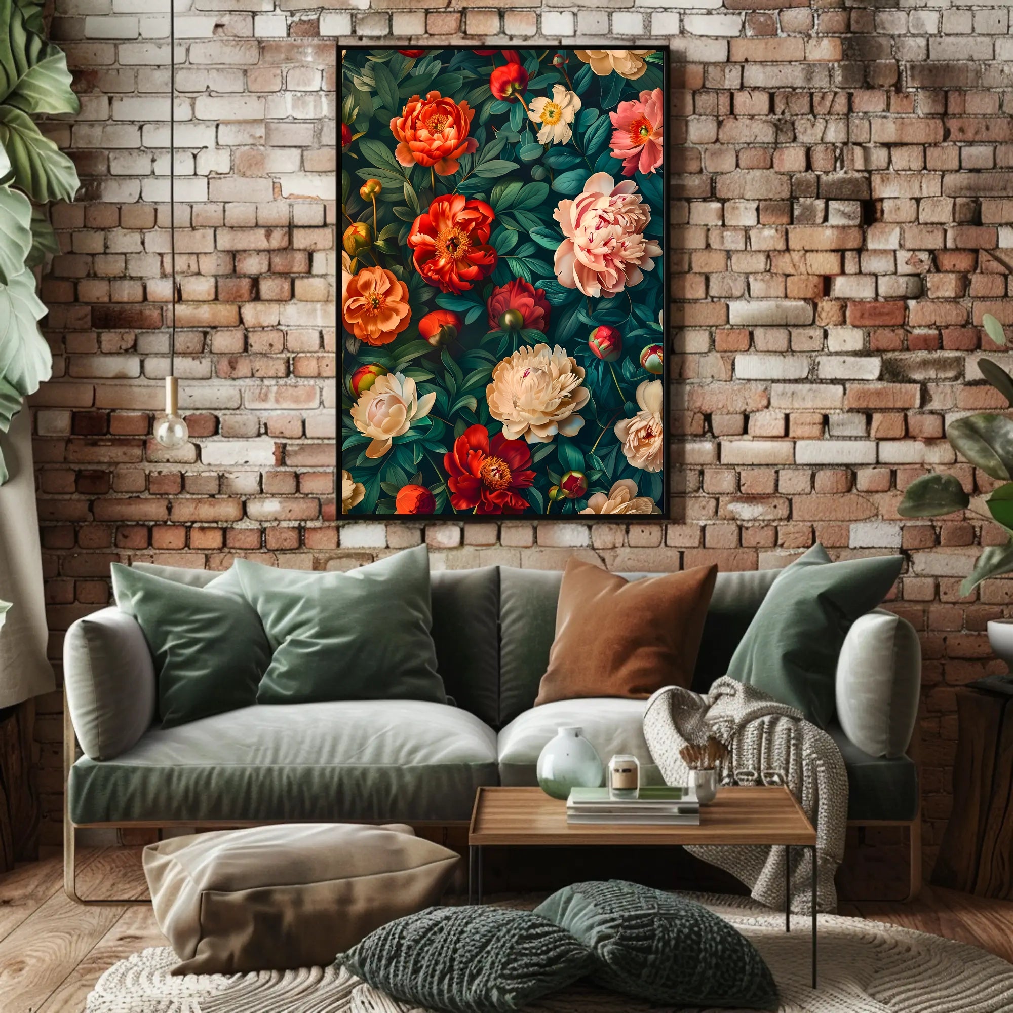 Lush Floral Elegance Art Print - Abstract or Artistic Poster