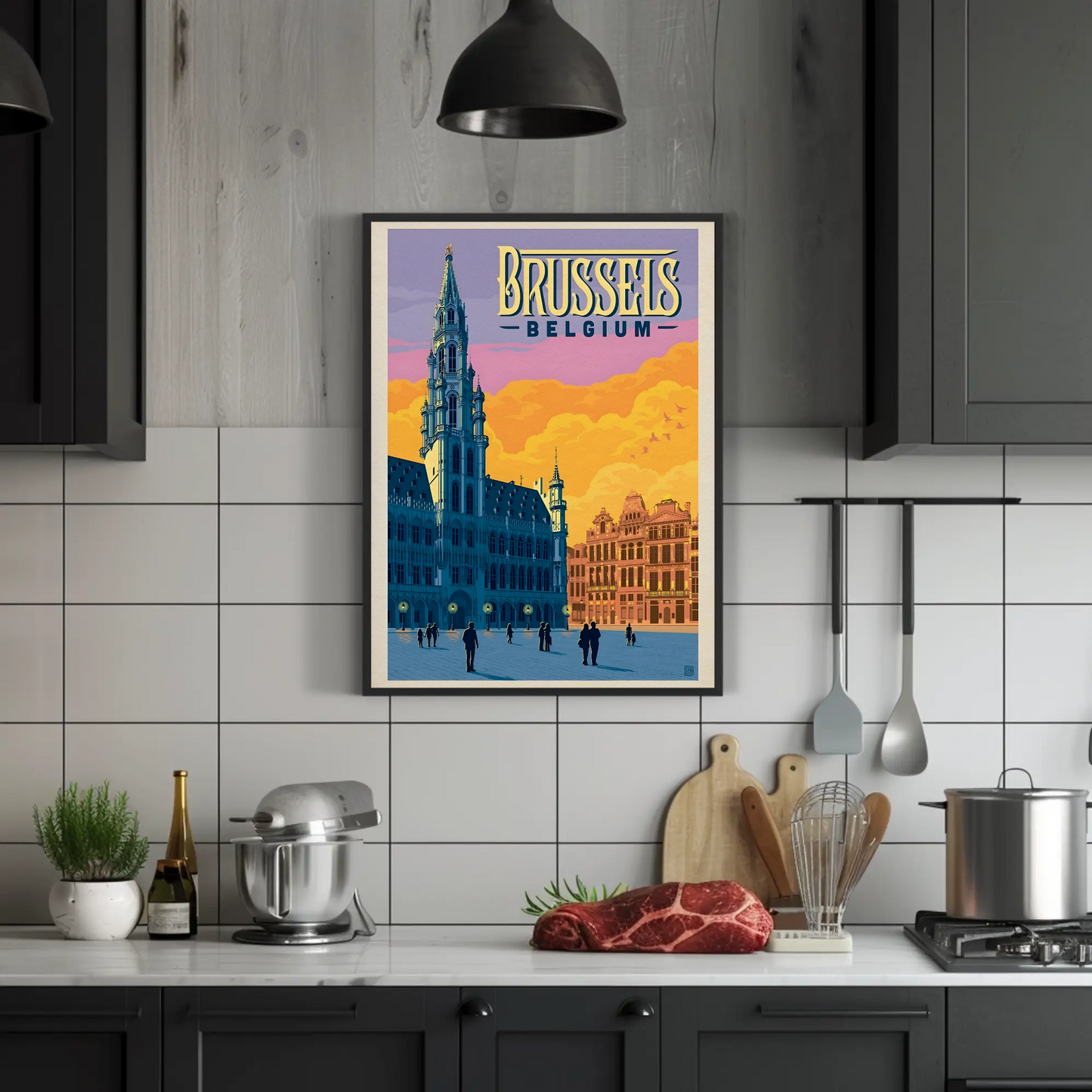Vintage Poster Brussels Belgium