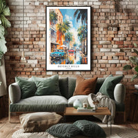 Beverly Hills Vibrant Scene Urban or Cityscape Poster PosterGoat