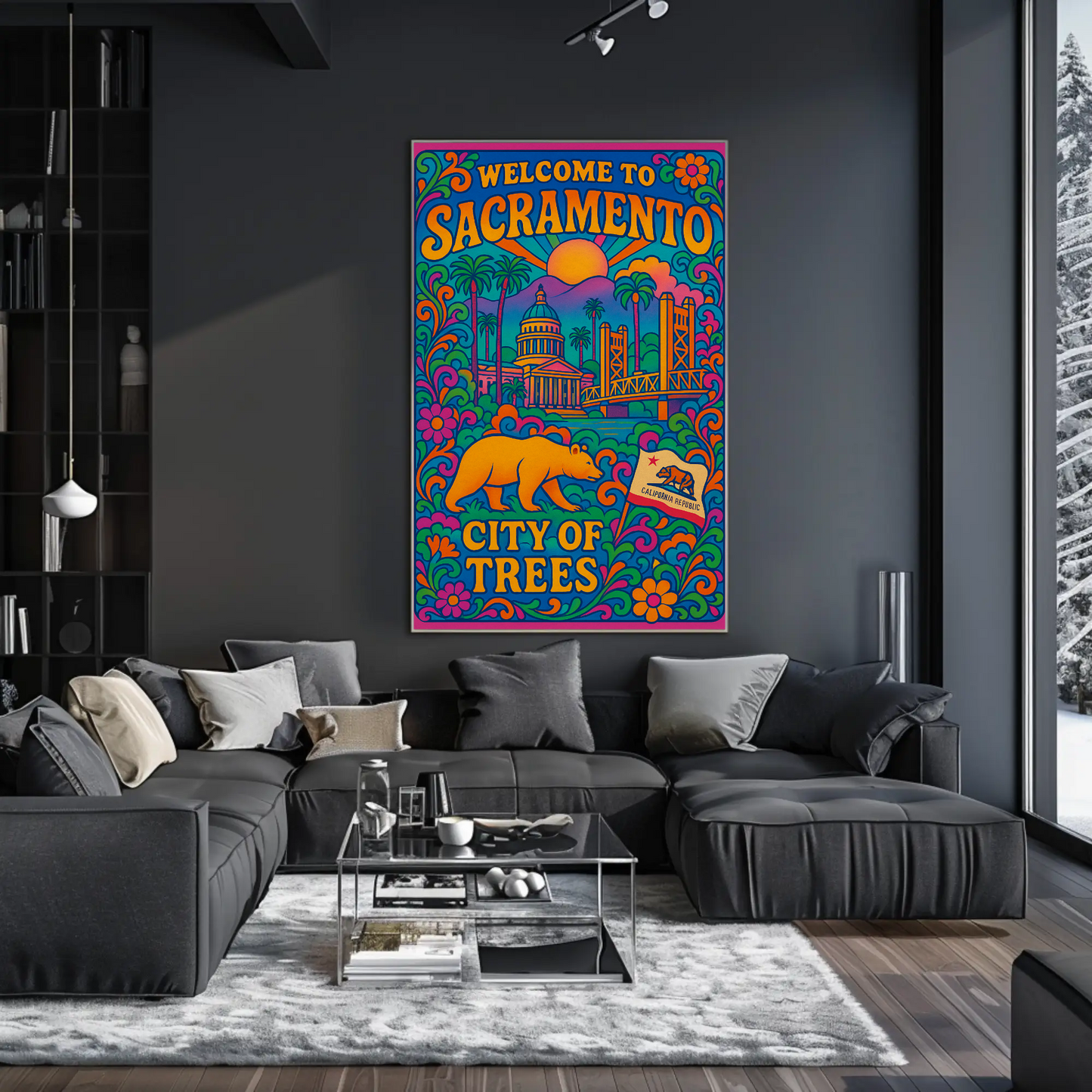 Sacramento City Of Trees Travel Poster
