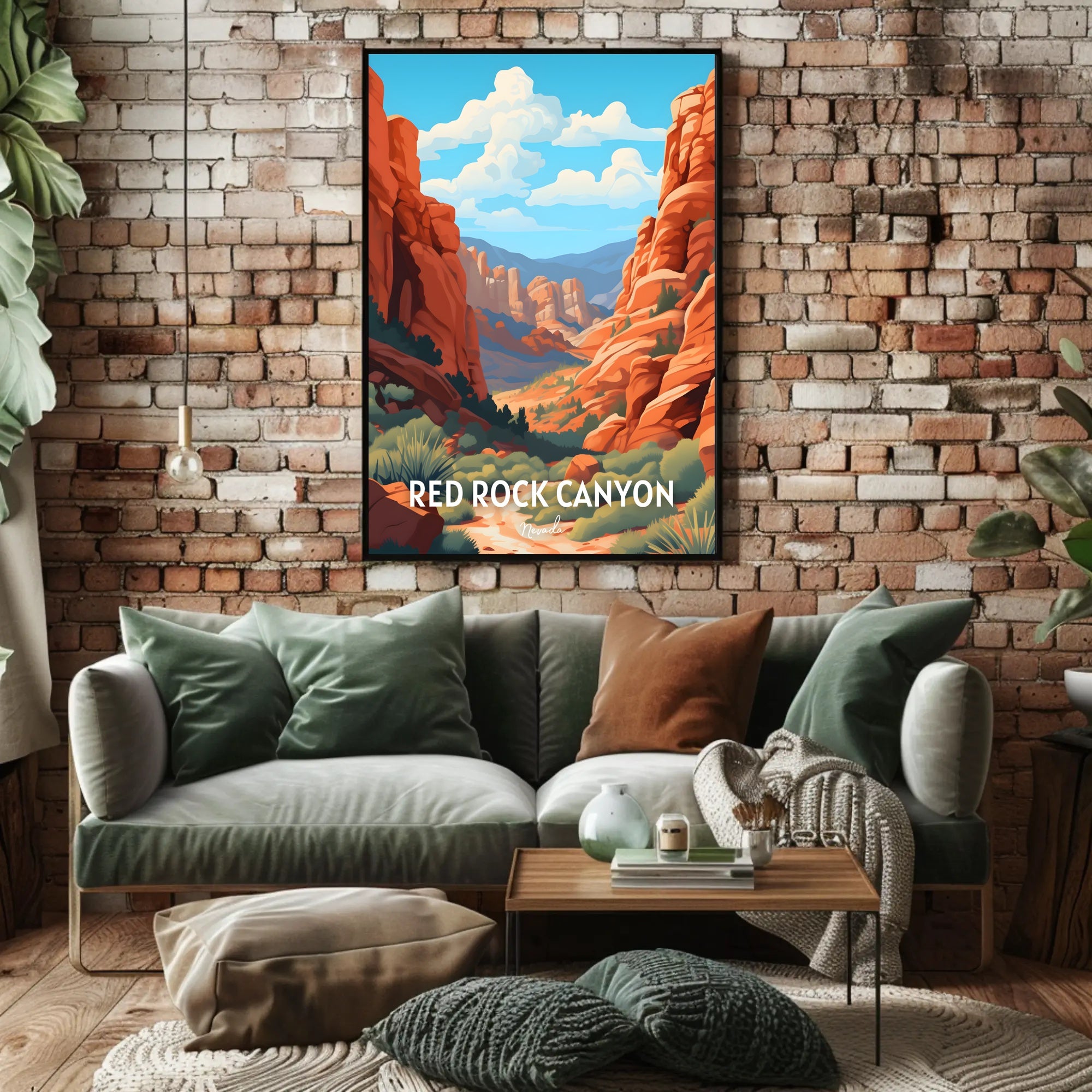 Red Rock Canyon Adventure Travel Poster
