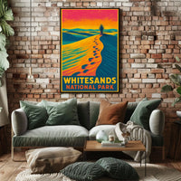 Whitesands National Park Vintage Desert Travel Poster
