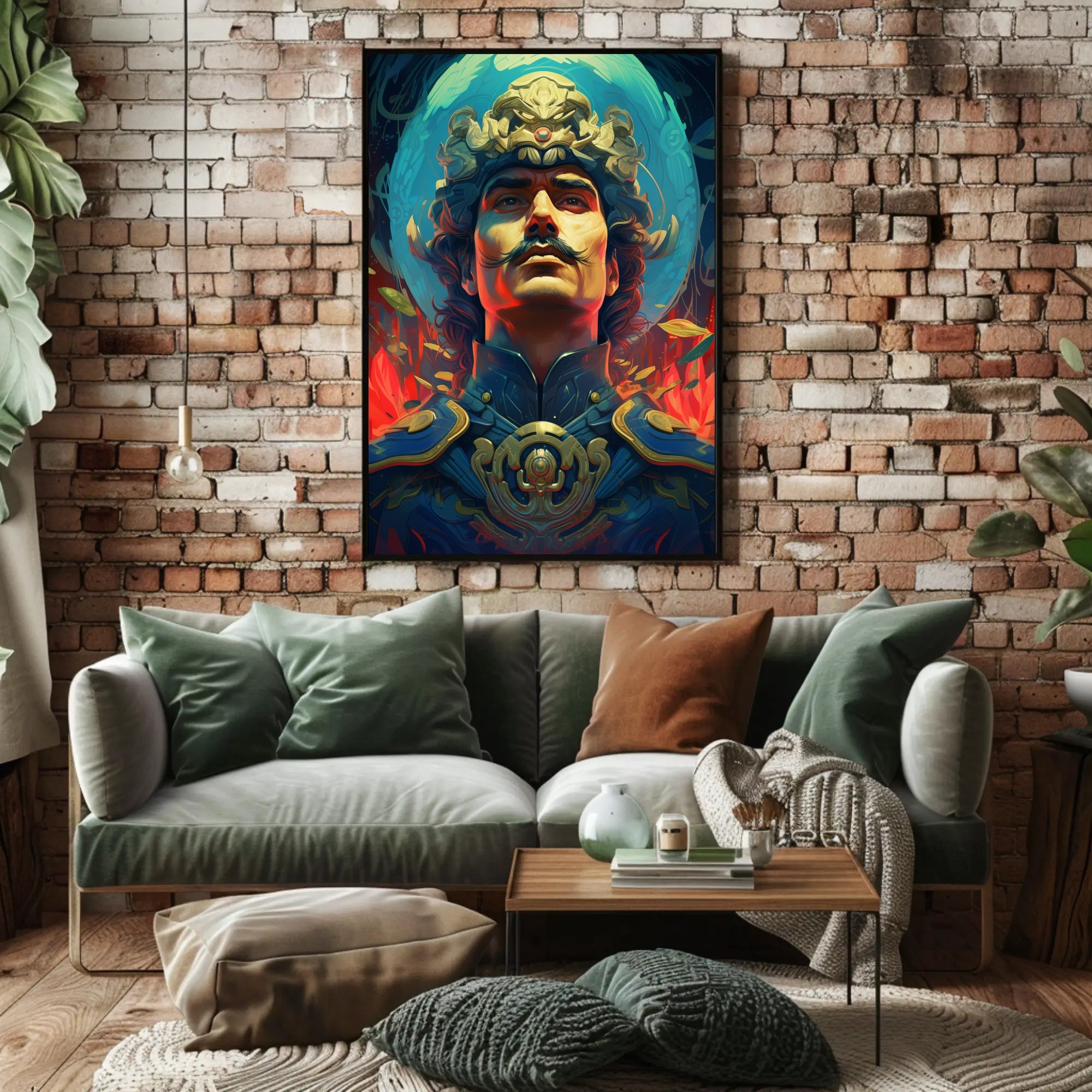 Regal Fantasy Warrior Art Poster Abstract, Artistic, or Pop Culture Poster