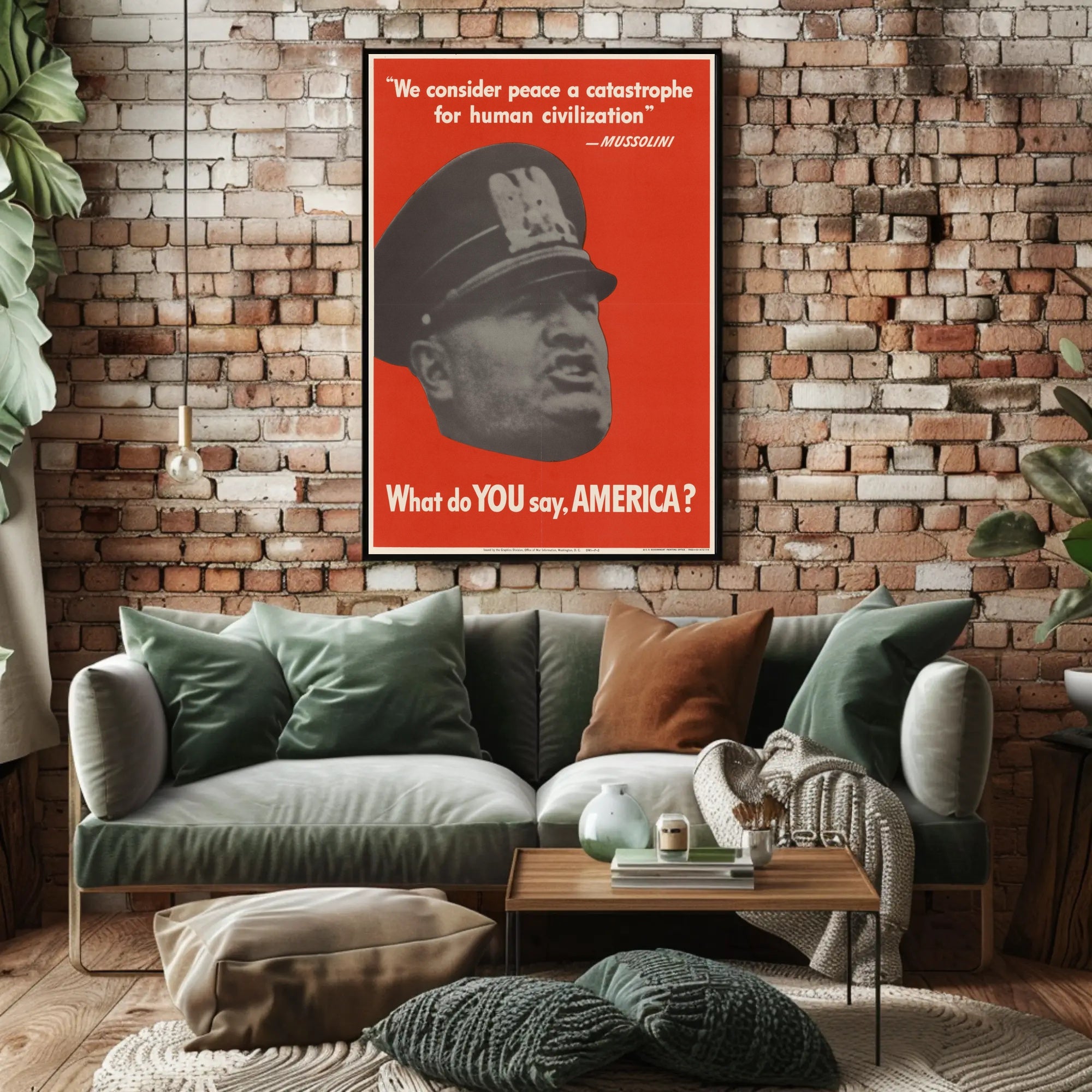 Mussolini's Provocation Poster PosterGoat