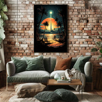 Cosmic Sunset Escape Poster