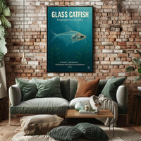 Glass Catfish Kryptopterus vitreolus Poster PosterGoat