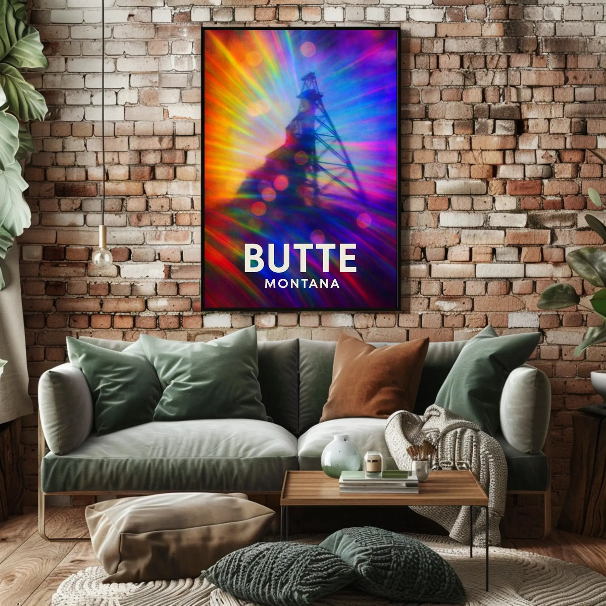 Butte Montana Travel Minimalist Poster