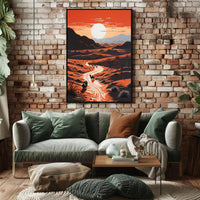 Expansive Desert Landscape Art Print - National Park Poster