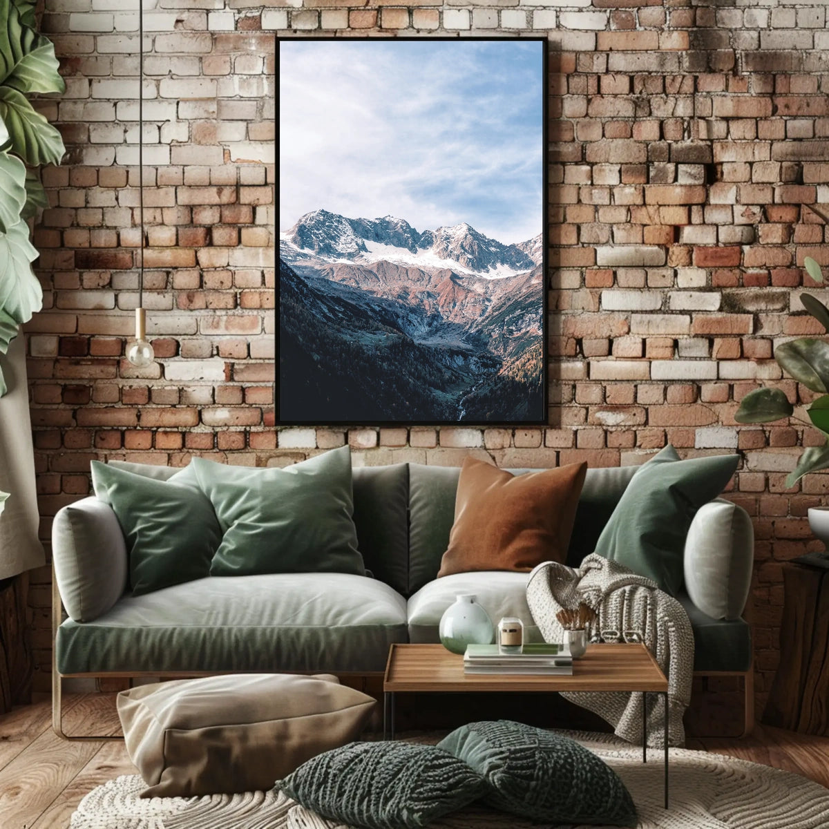Majestic Alpine Landscape Photorealistic Mountain Poster