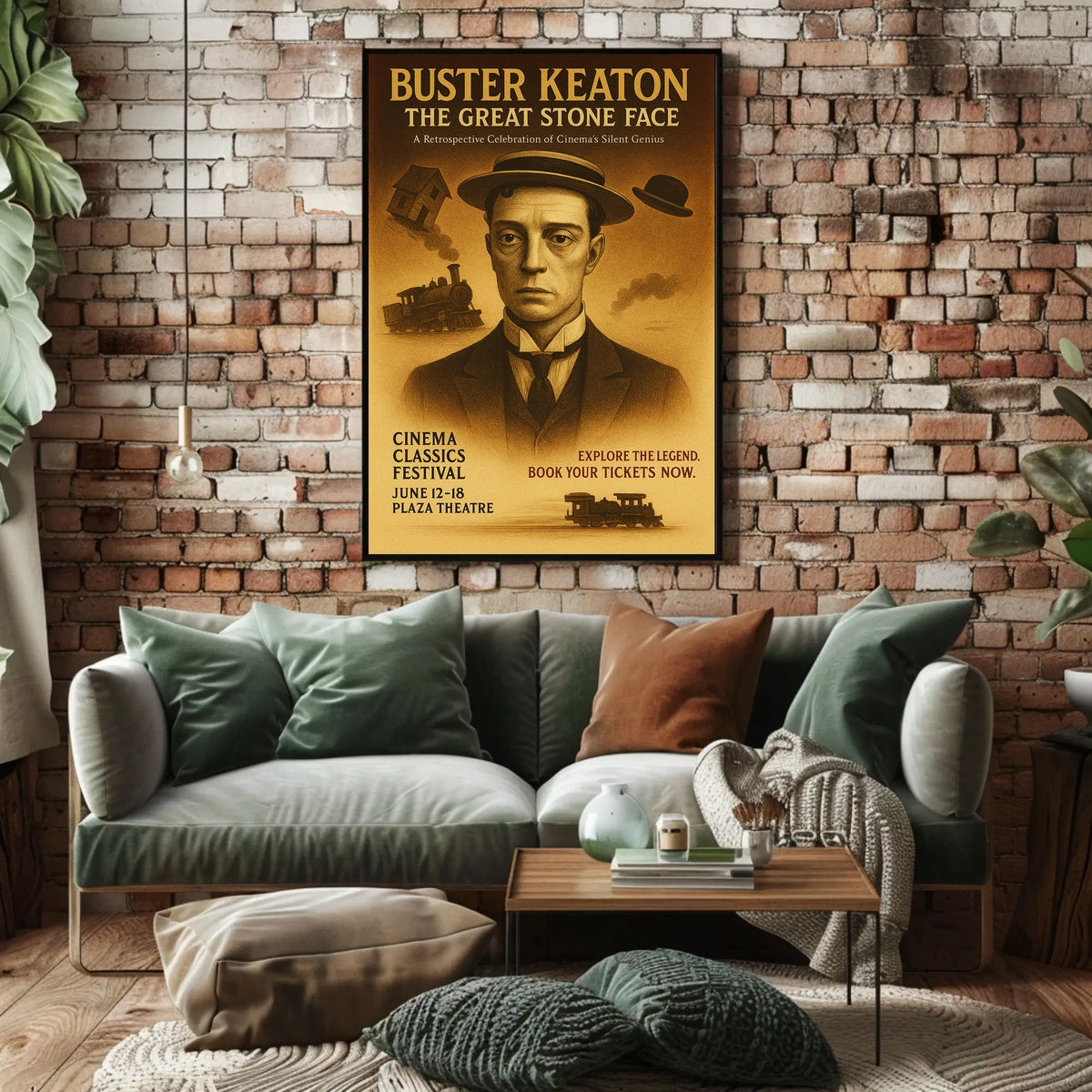 Buster Keaton The Great Stone Face Poster