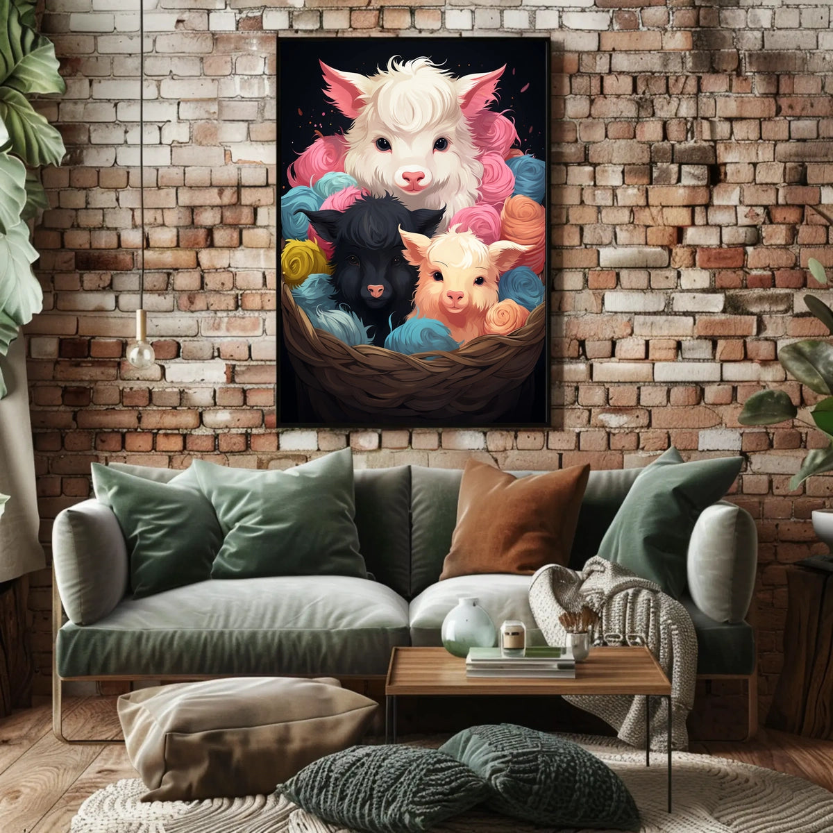 Basket Of Fluffy Friends Poster