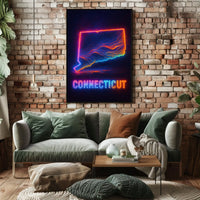 Neon Connecticut Poster