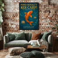 Pond Royalty Koi Carp Poster