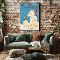 Whimsical Ski Adventure in Alpine Wonderland Travel Poster PosterGoat
