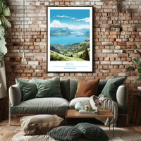 Majestic Swiss Alps Scenic Rigi Travel Poster