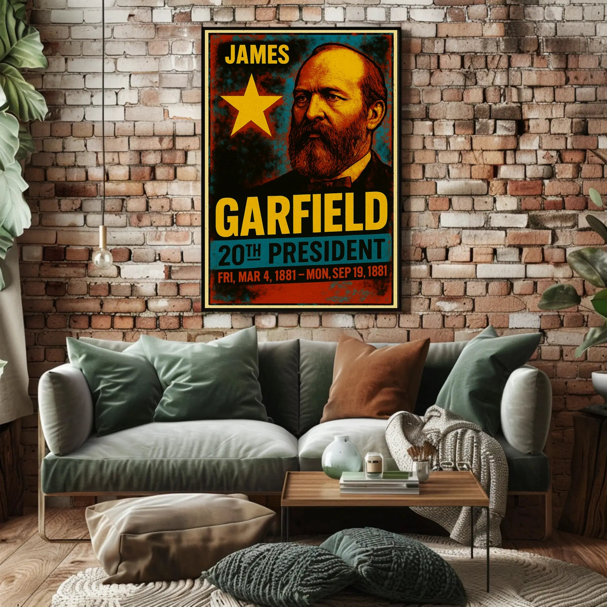 James A. Garfield 20th President of the United States Graffiti Pop Art Poster