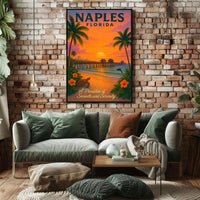 Naples, Florida A Paradise of Sunsets and Serenity Poster