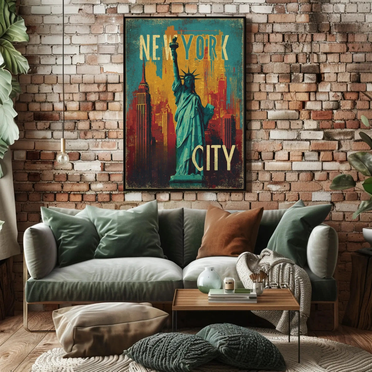New York City Vibes Poster Modern Urban Skyline Wall Art