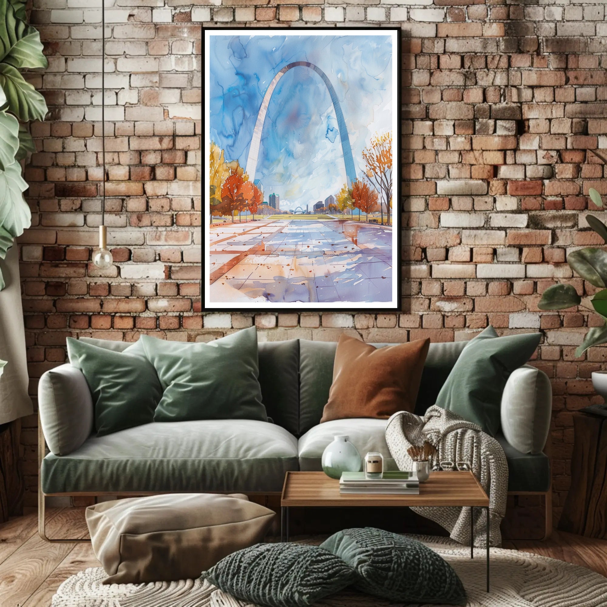 Gateway Arch in Autumn Poster PosterGoat